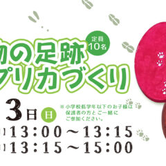動物の足跡レプリカづくりin 秋田県立博物館