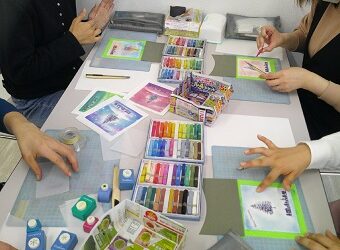育児講座「パステル和アート」 in カワベリア